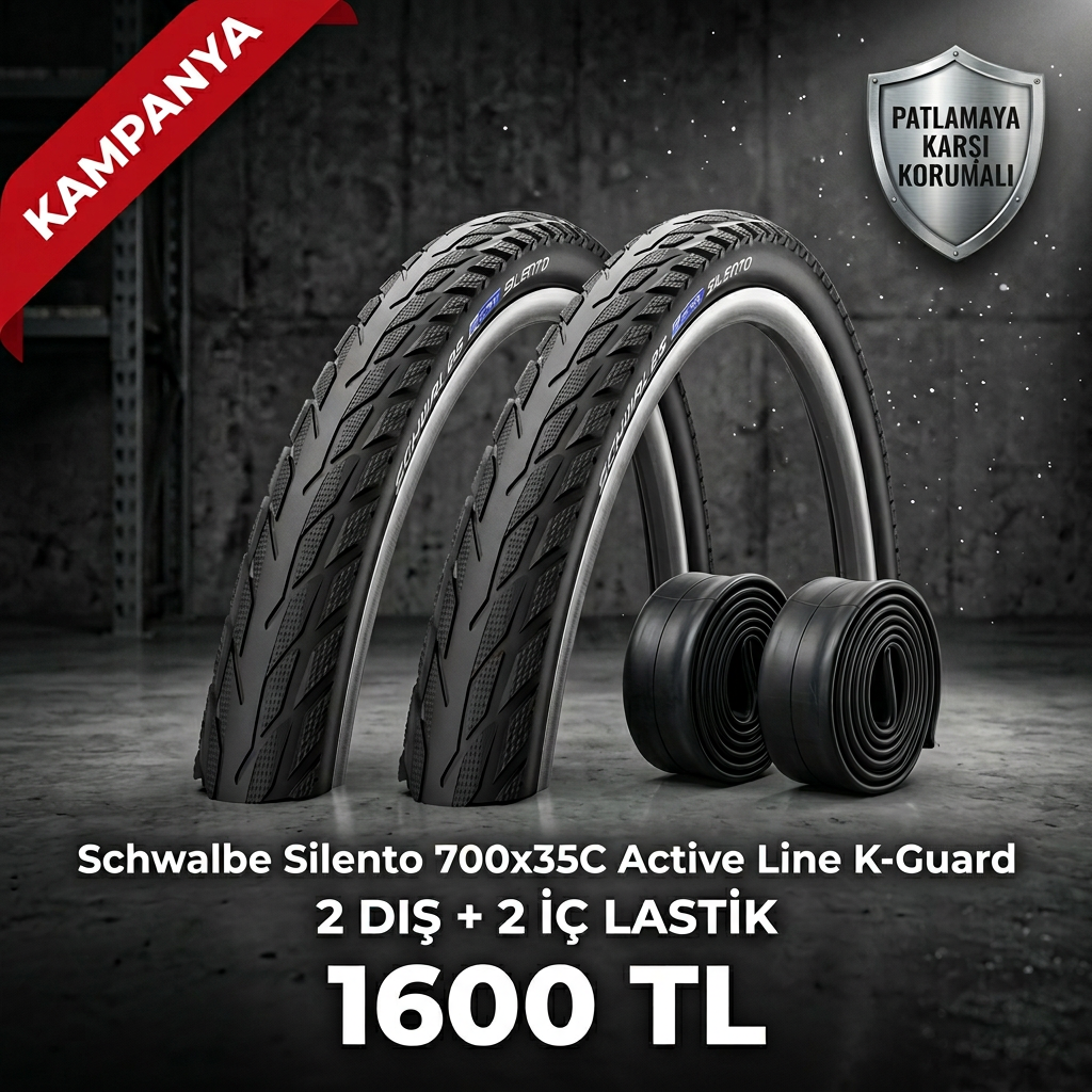 Schwalbe Silento 700x35C Active Line K-Guard Dış Lastik + İç Lastik Seti (2+2) – 1600 TL