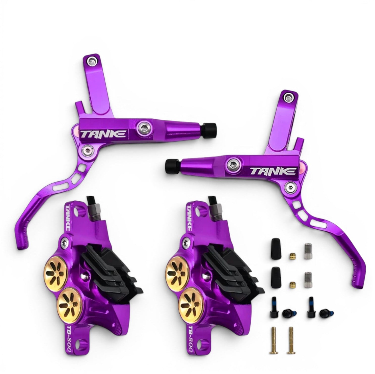 TANKE TB-800 Mor Hidrolik Disk Fren 4 Piston | MTB & Elektrikli Bisiklet Fren Seti