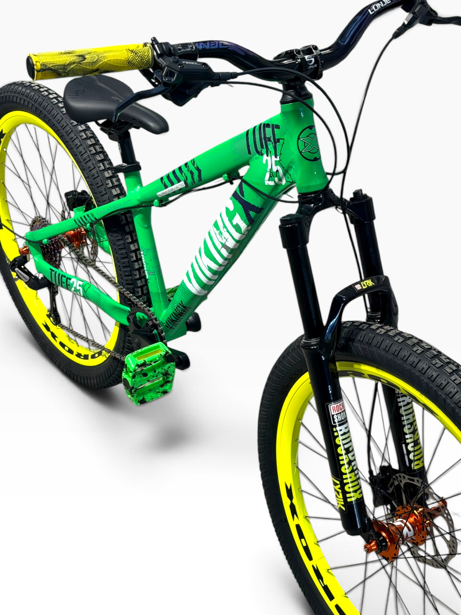 VikingX Neon Volt Edition Özel Konfigüre Dirt Jump Bisiklet | Yeşil-Sarı