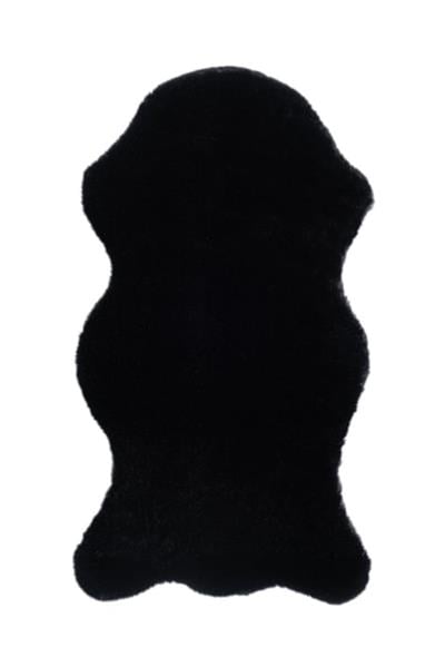Bunny BN01 Black Tavşan Postu Yumuşak Pelüş Halı