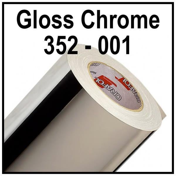 352 Oracal 001 Krom Varak ( Çift Yüzü Gümüş, 23Mikron ) 100 Cm X 50 M(4,49€/M2)