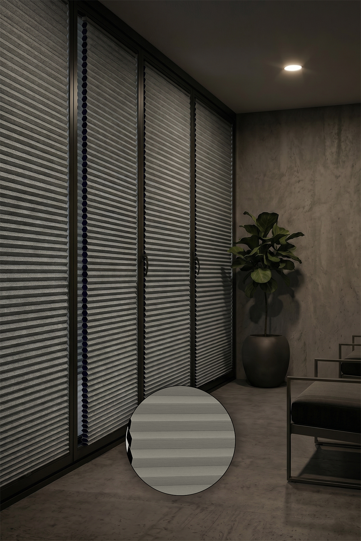Honeycomb Mat Plise Perde