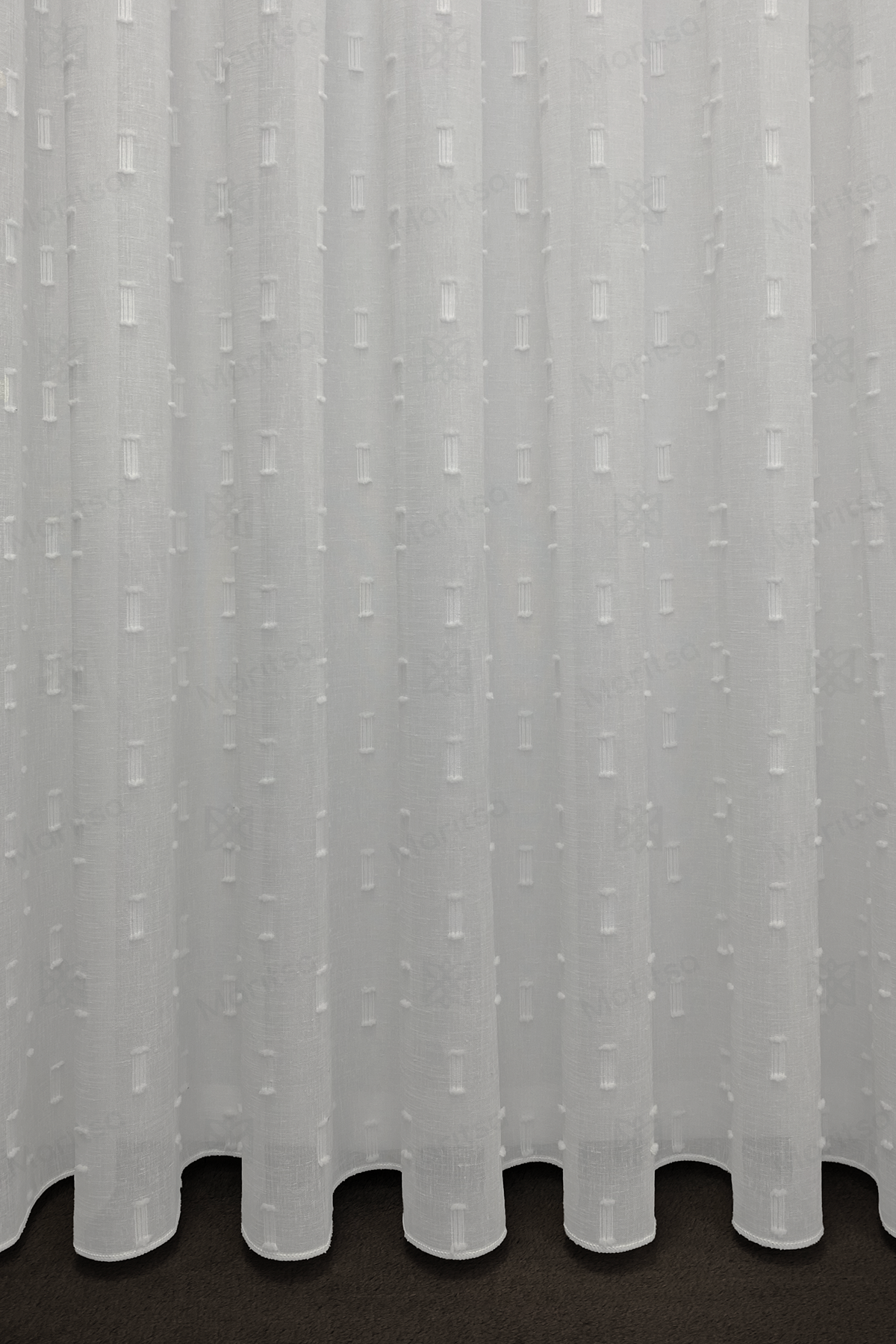 İskandinav Serisi Bohem Helsa Desen Keten Ekru Tül Perde