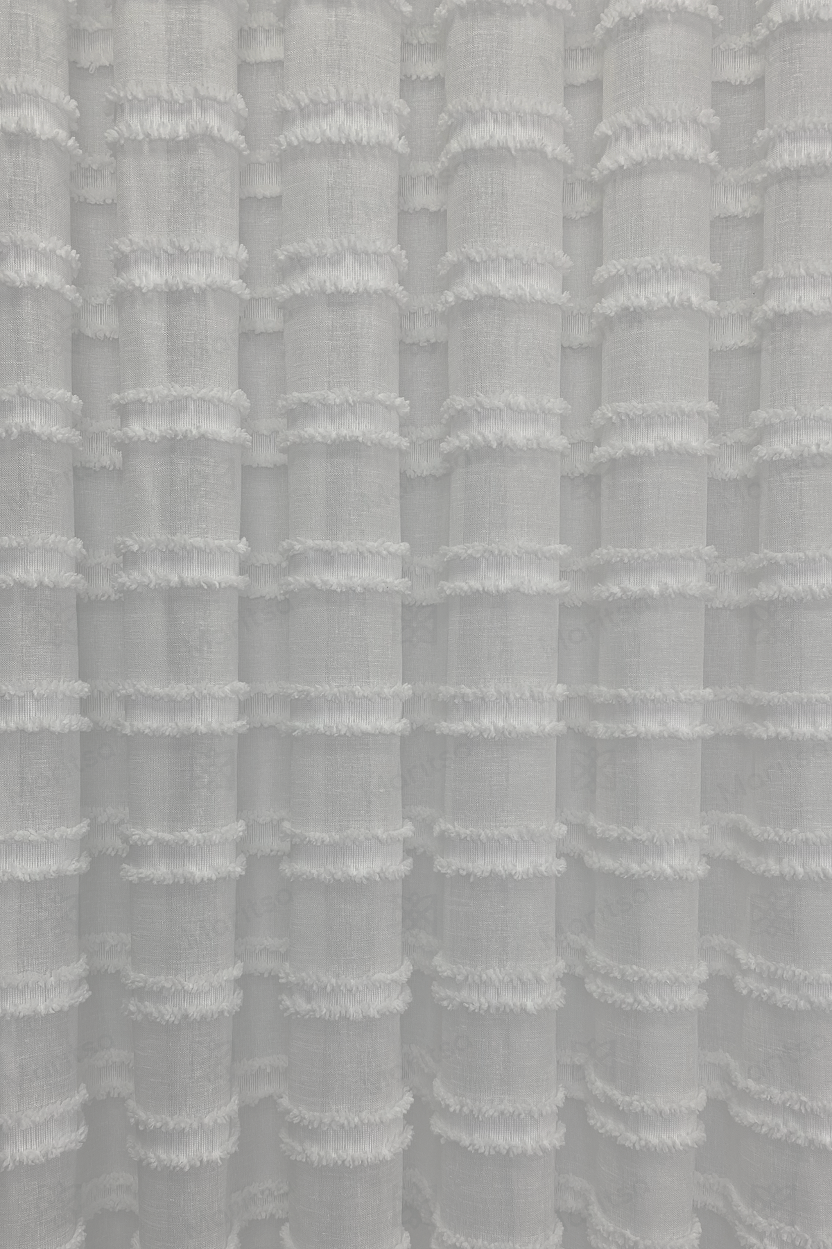 İskandinav Serisi Bohem Lydia Desen Keten Ekru Tül Perde