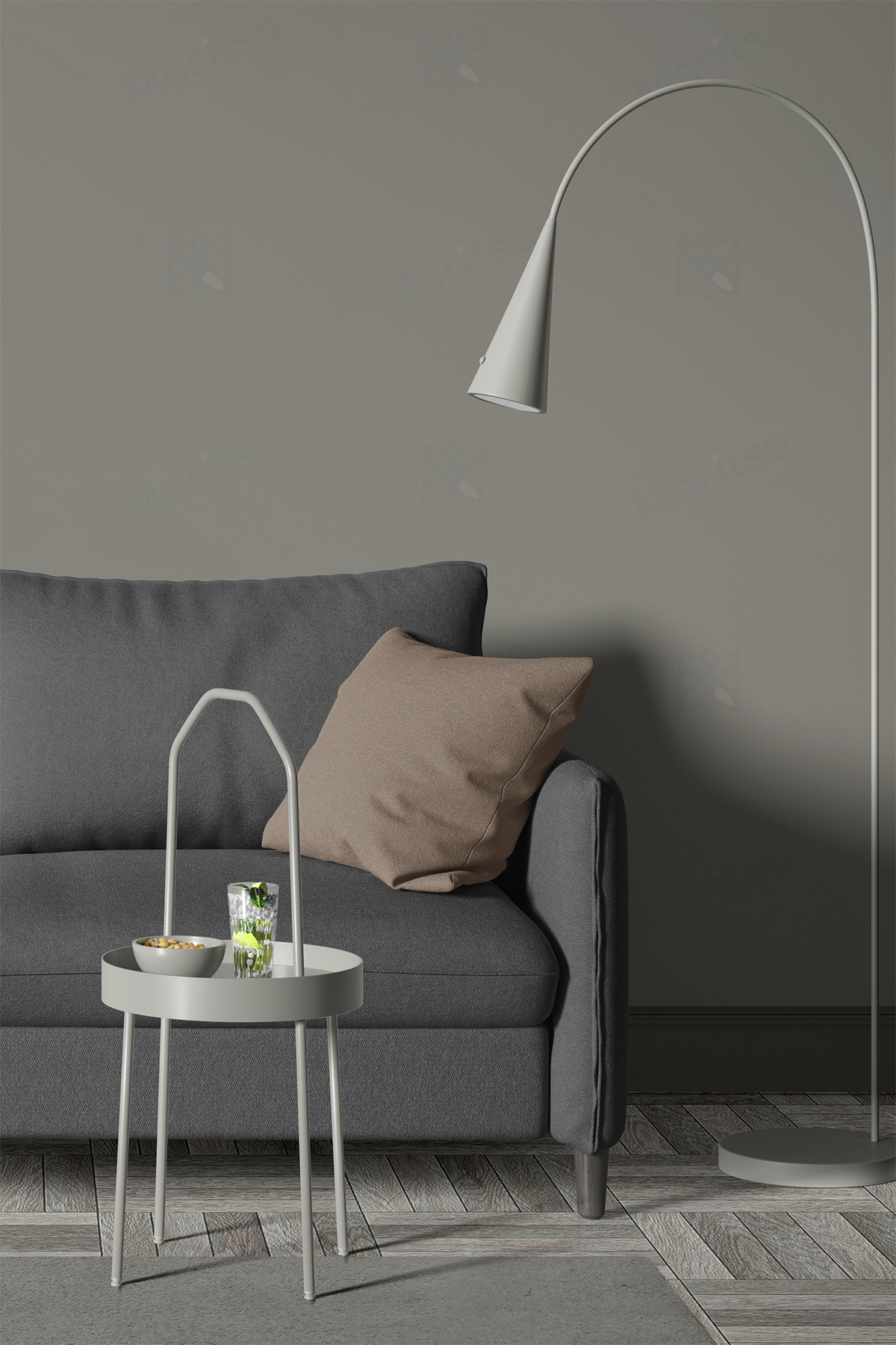 Kadife Dokulu Serisi Açık Kahve Kırlent Kılıfı