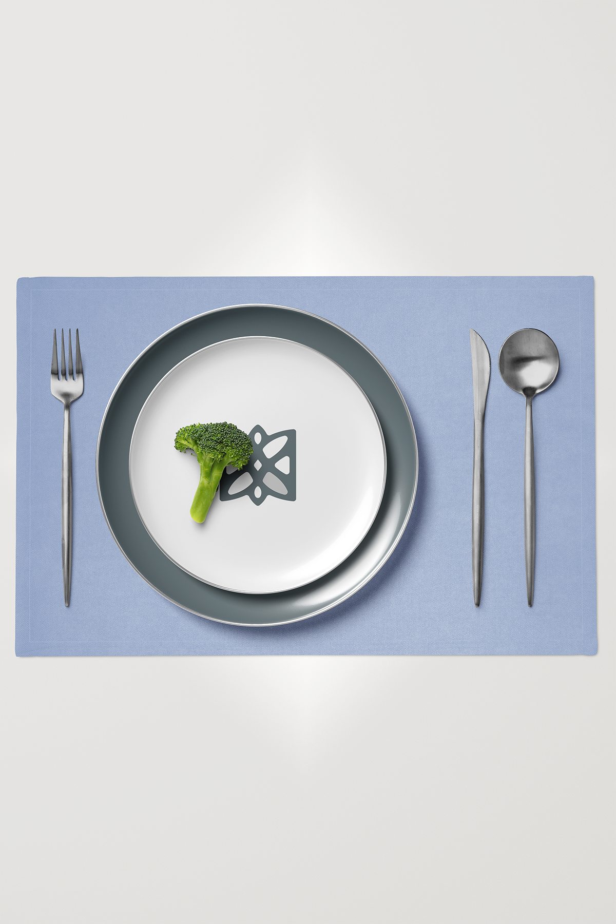 Kadife Dokulu Serisi Açık Mavi 6'lı Amerikan Servis