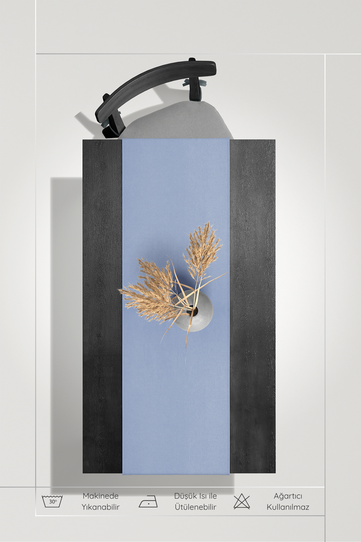 Kadife Dokulu Serisi Açık Mavi Runner