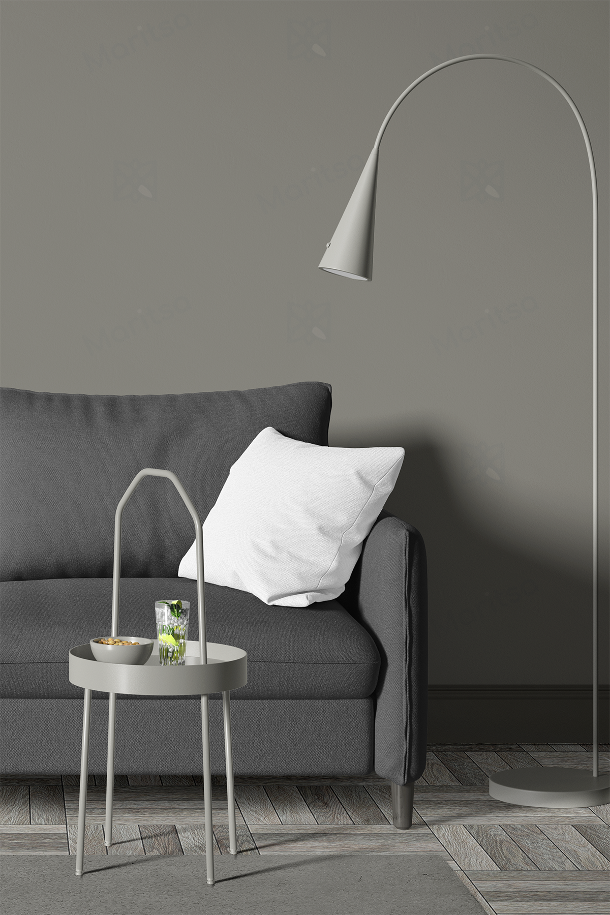 Kadife Dokulu Serisi Beyaz Kırlent Kılıfı