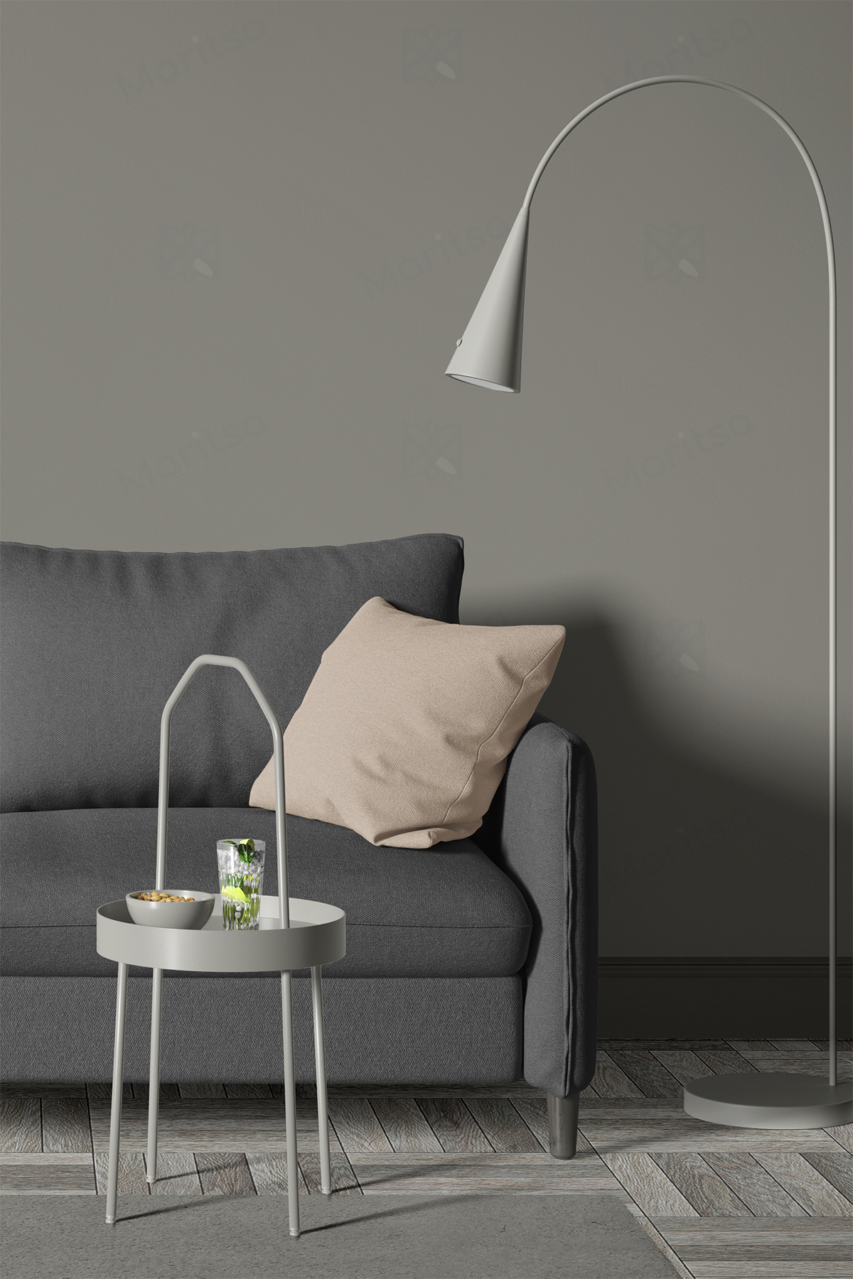 Kadife Dokulu Serisi Buğday Kırlent Kılıfı