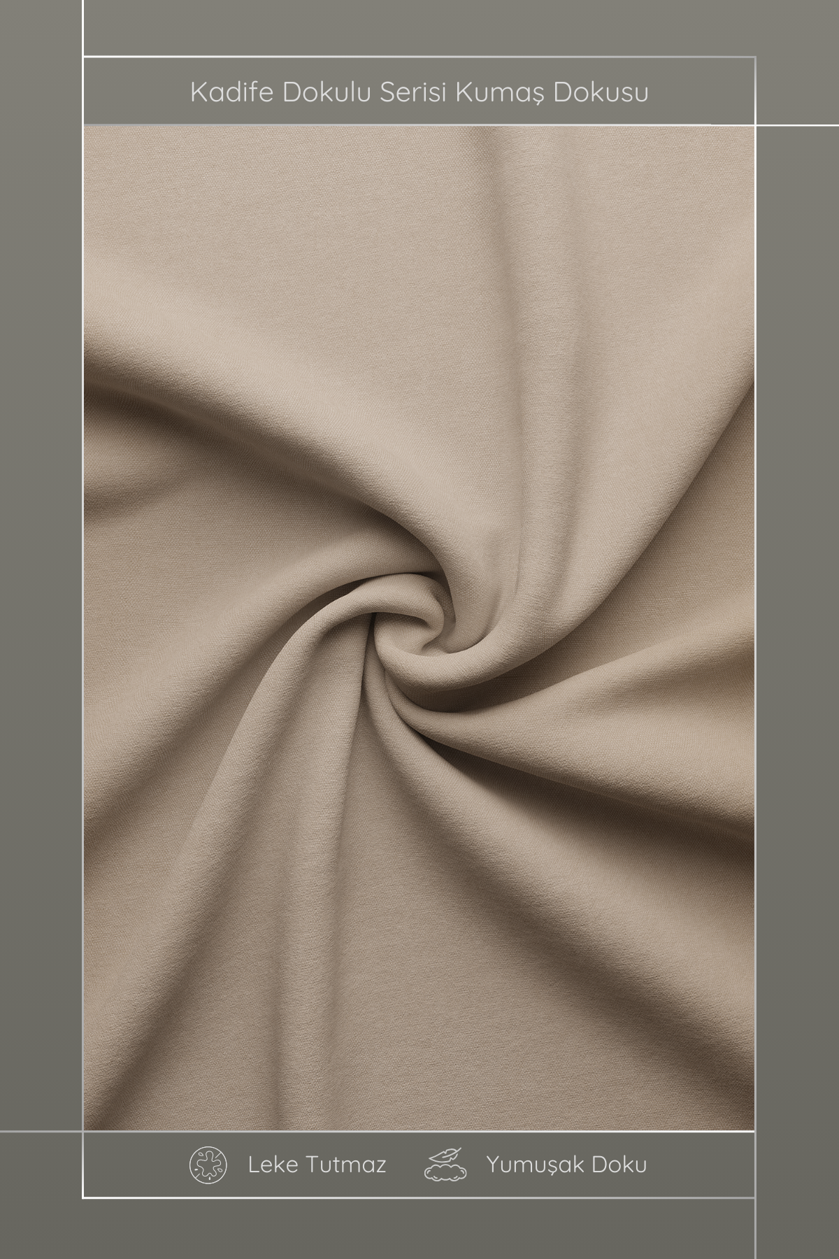 Kadife Dokulu Serisi Buğday Kırlent Kılıfı