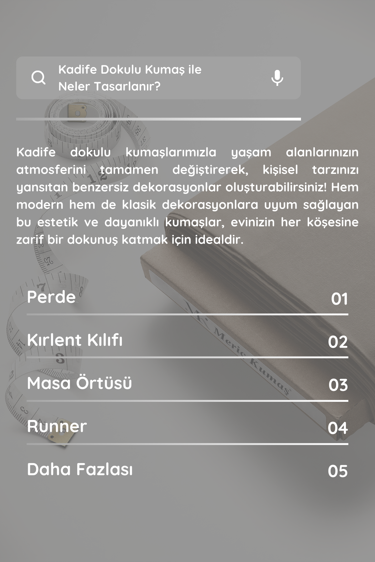 Kadife Dokulu Serisi Buğday Kumaş