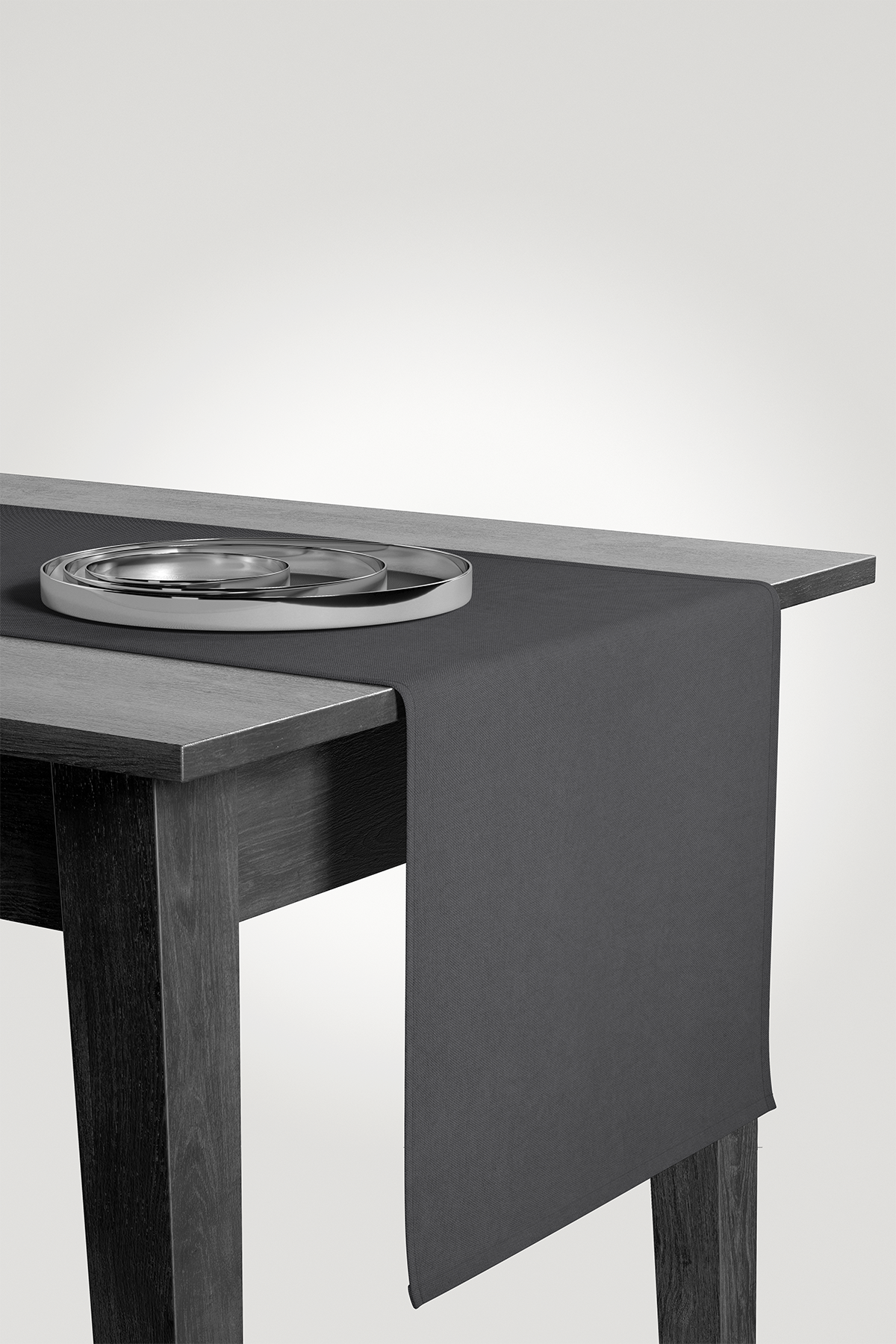 Kadife Dokulu Serisi Füme Runner