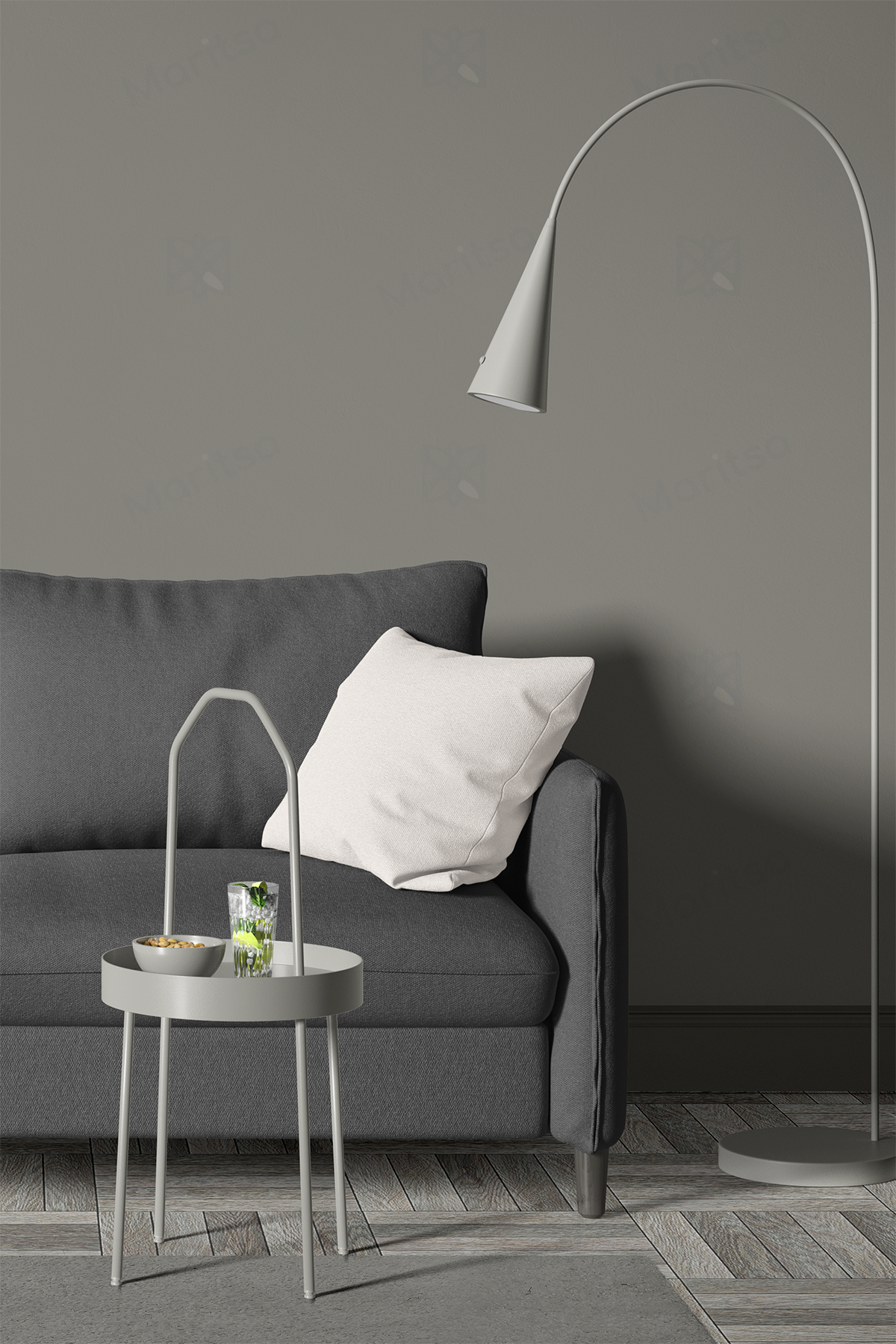 Kadife Dokulu Serisi Krem Kırlent Kılıfı