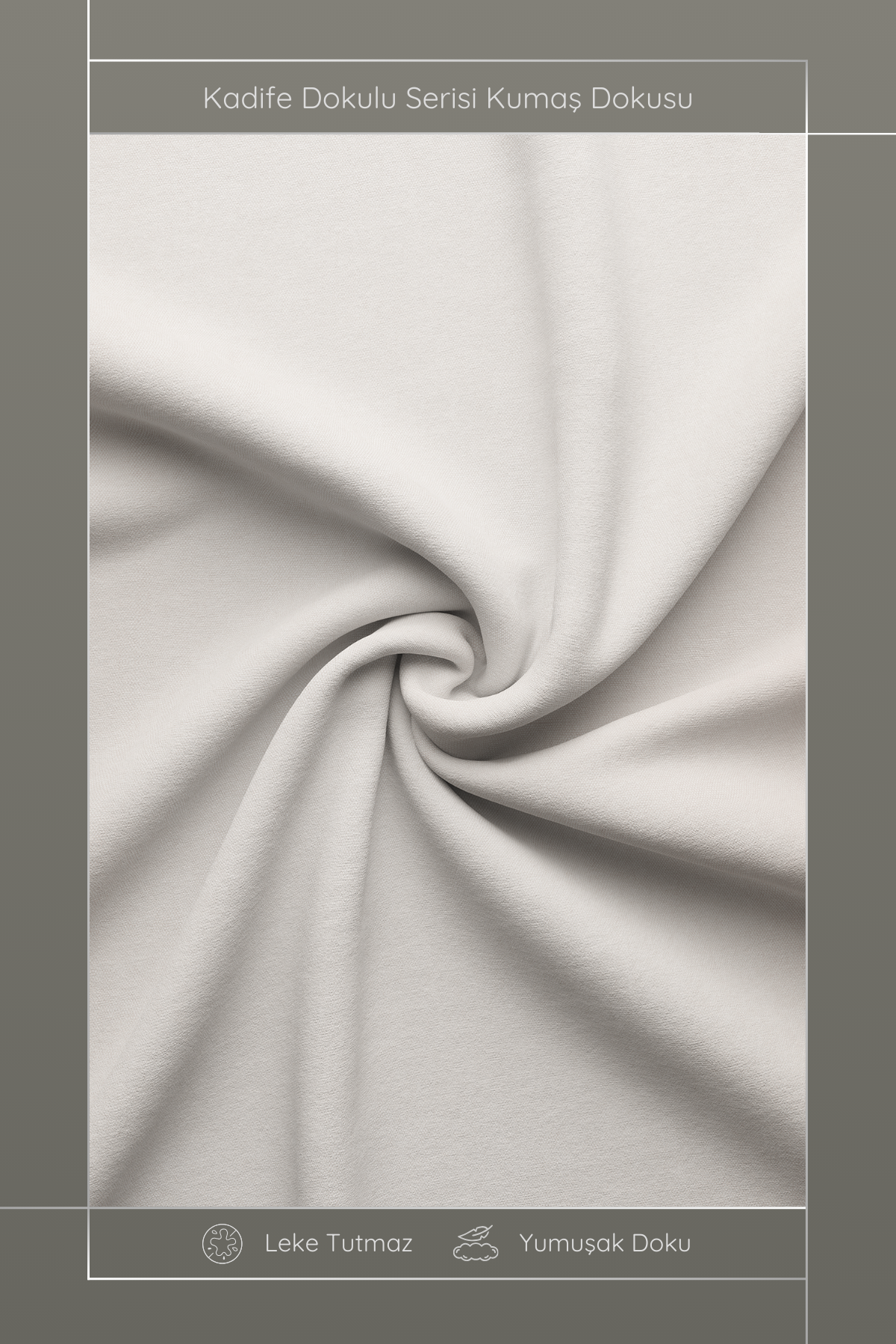 Kadife Dokulu Serisi Krem Kırlent Kılıfı