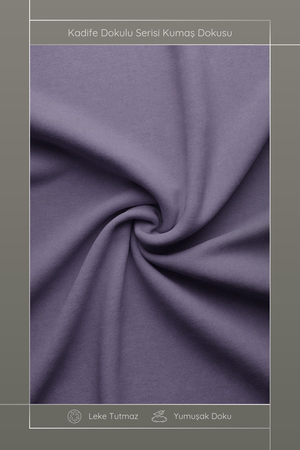 Kadife Dokulu Serisi Lila Kırlent Kılıfı