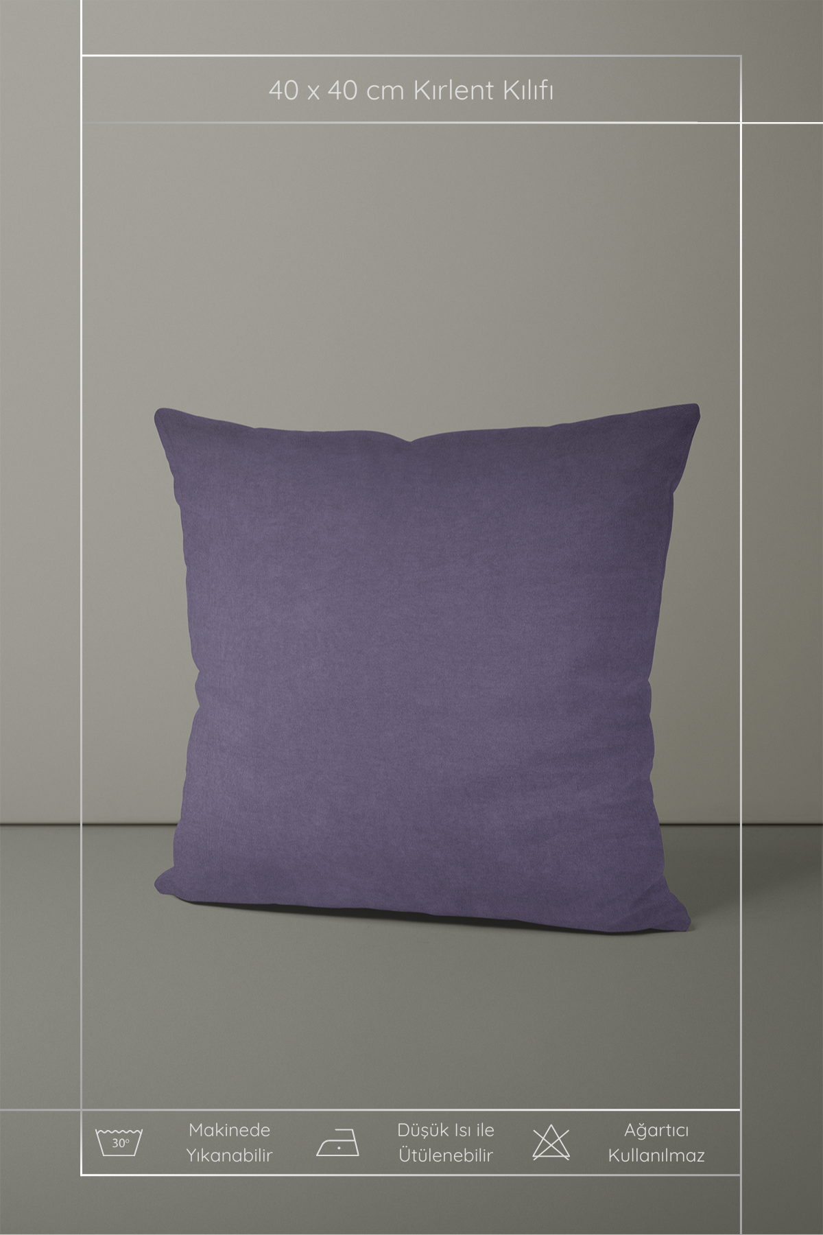 Kadife Dokulu Serisi Lila Kırlent Kılıfı