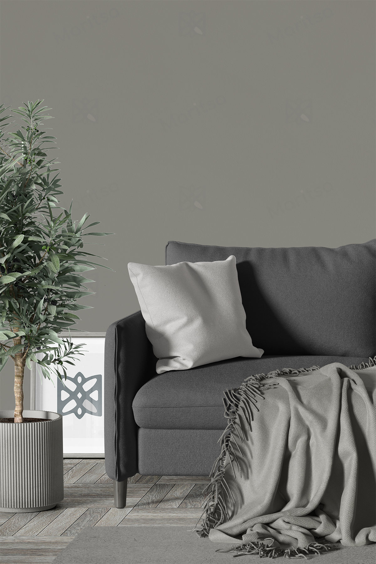 Kadife Dokulu Serisi Taş Kırlent Kılıfı