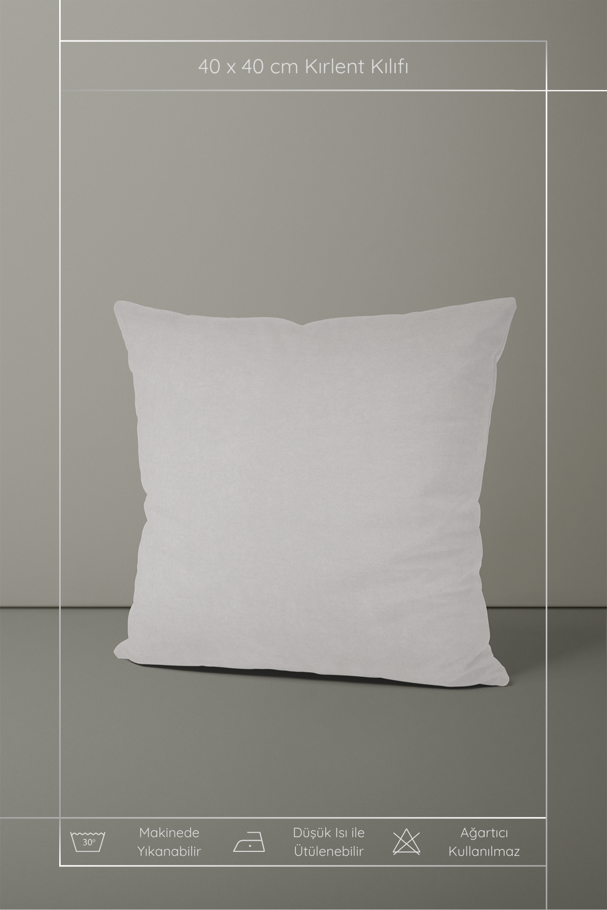 Kadife Dokulu Serisi Taş Kırlent Kılıfı