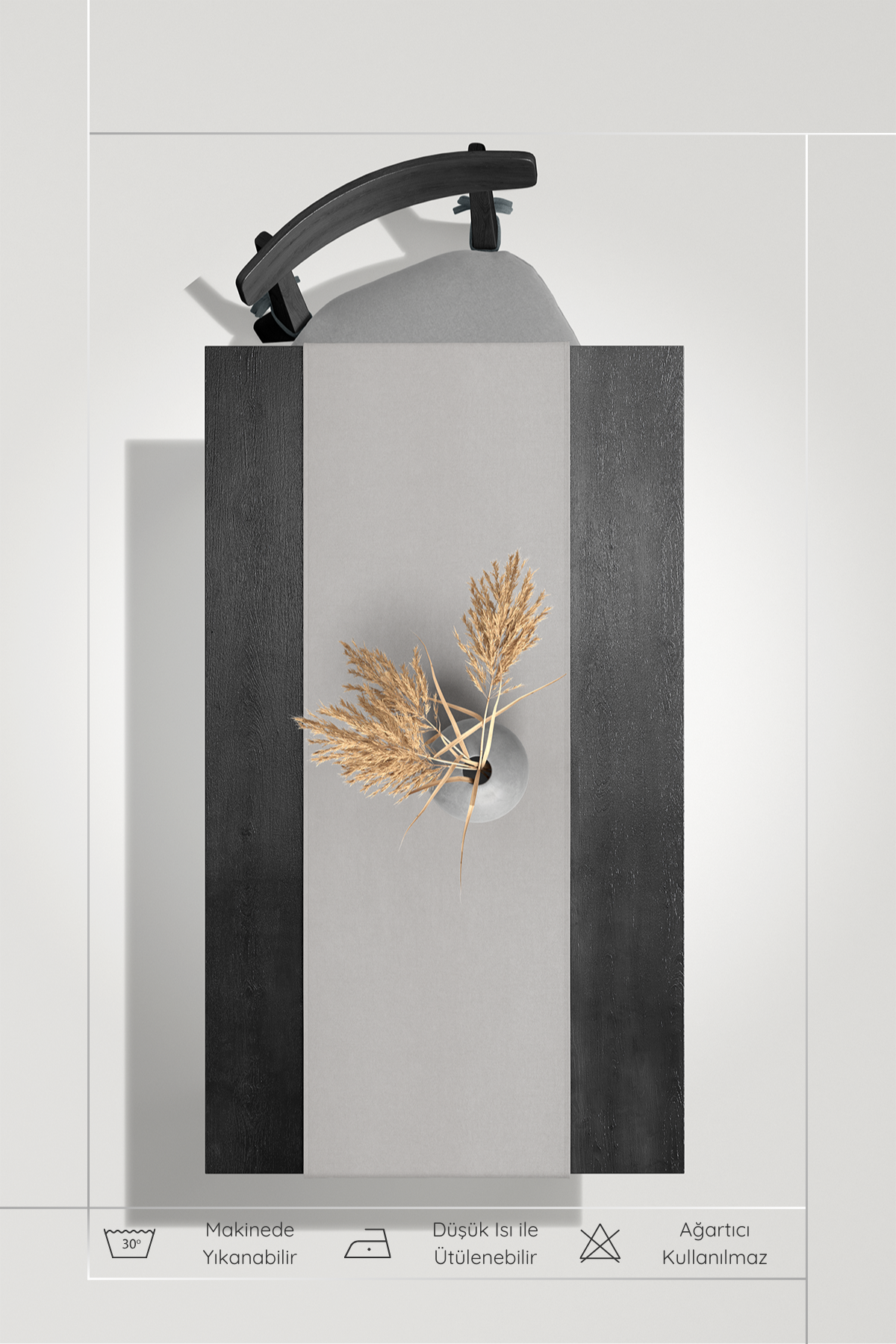 Kadife Dokulu Serisi Taş Runner