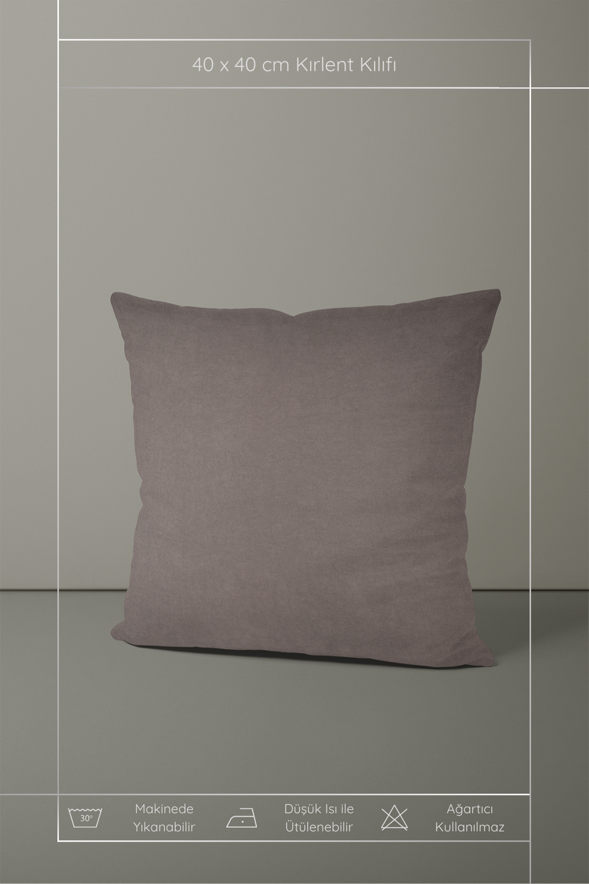 Kadife Dokulu Serisi Vizon Kırlent Kılıfı