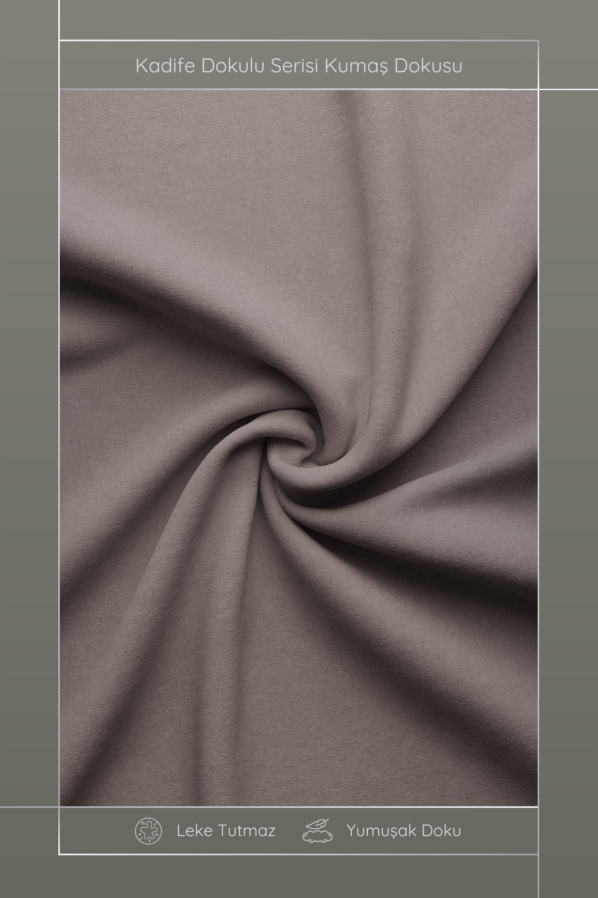 Kadife Dokulu Serisi Vizon Kırlent Kılıfı