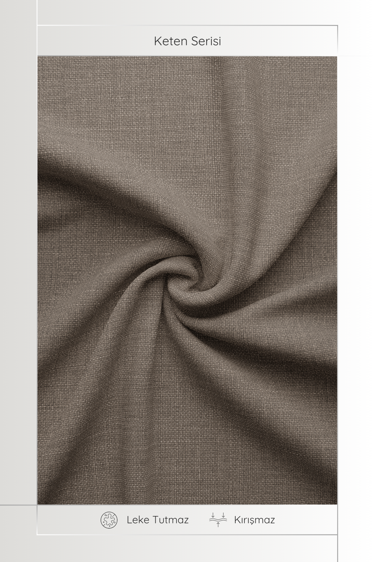 Keten Serisi Açık Kahve Masa Örtüsü