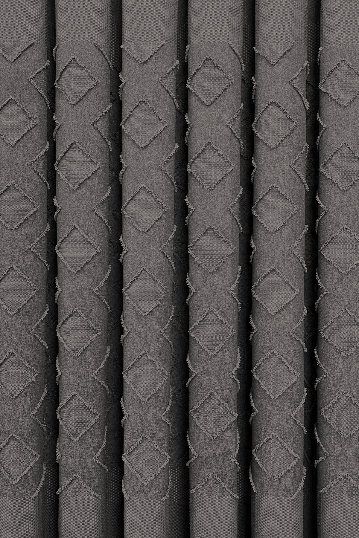 Keten Serisi Aztek Desen Antrasit Pano Fon Perde