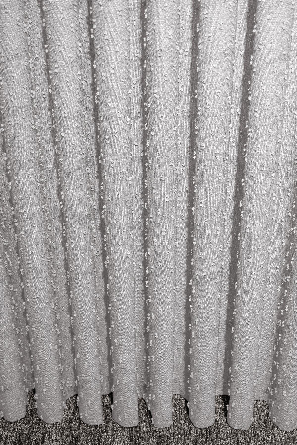 Keten Serisi Ponpon Desen Açık Bej Fon Perde