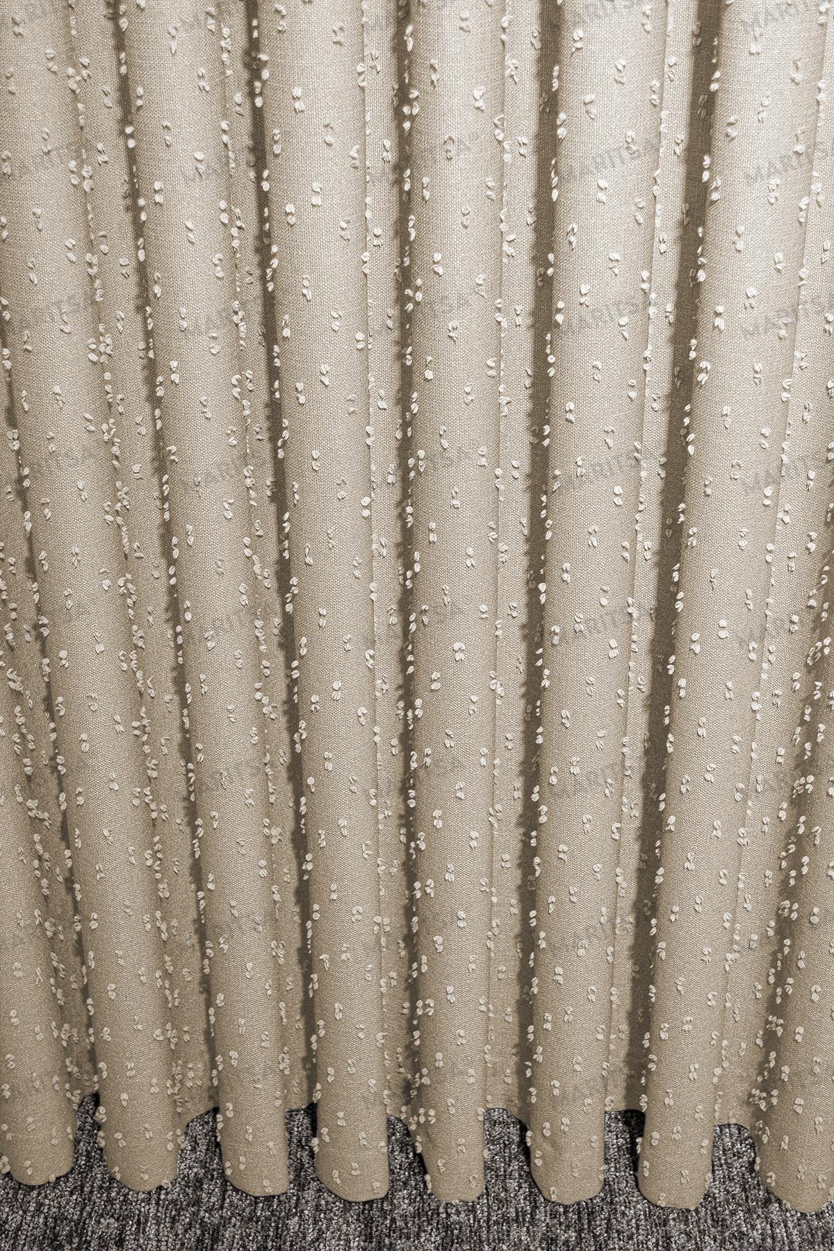 Keten Serisi Ponpon Desen Bal Köpüğü Fon Perde