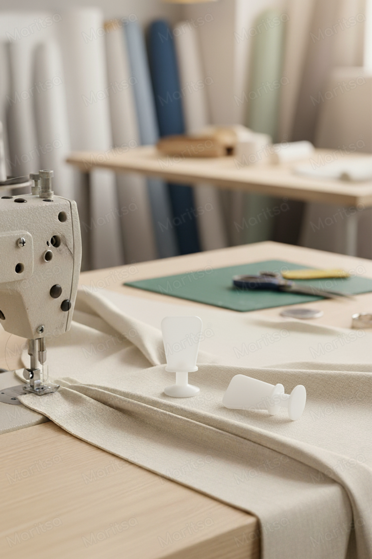 Makine Dikmeli Perde Korniş Düğmesi