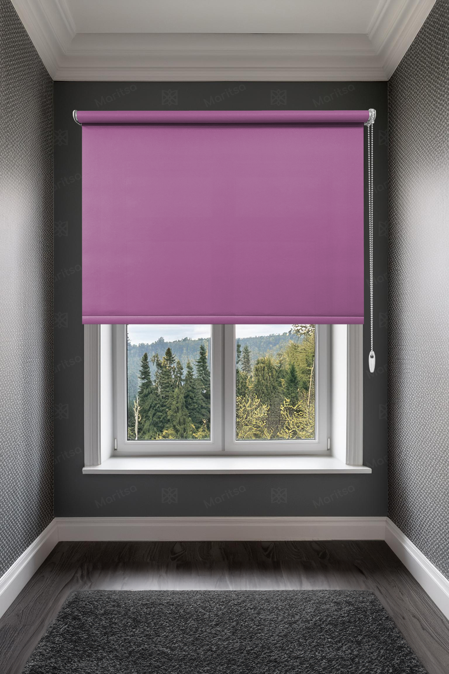 Mat Polyester Erguvan Stor Perde