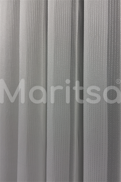 Armür Serisi Çizgili Balık Sırtı Desen Ekru Tül Perde