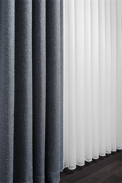 Bambu Serisi Efektli Parlak Ekru Tül Perde