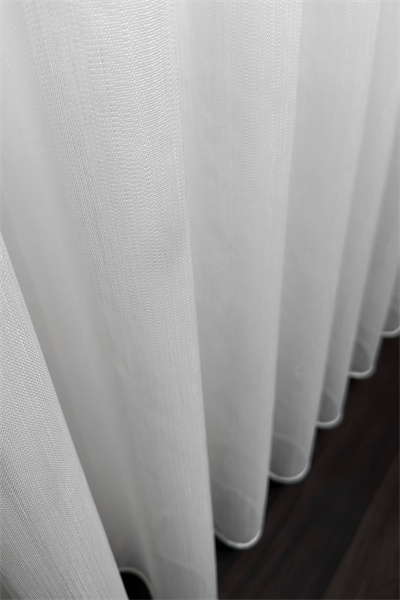 Bambu Serisi Efektli Sade Ekru Tül Perde