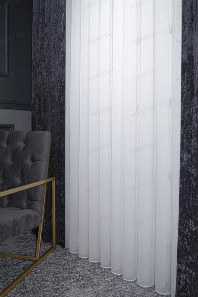 Bambu Serisi Parla Desen Ekru Tül Perde
