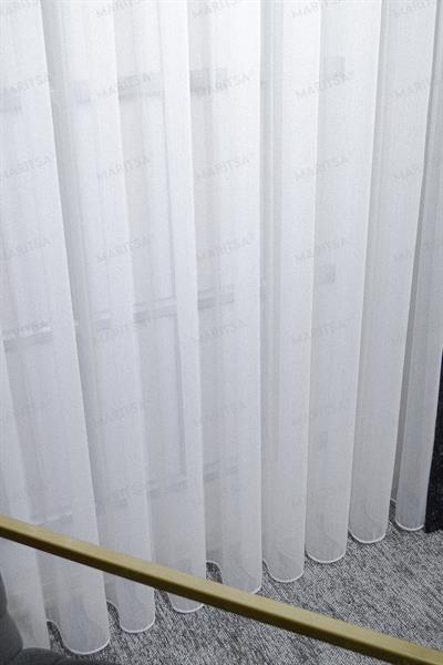 Bambu Serisi Parla Desen Ekru Tül Perde