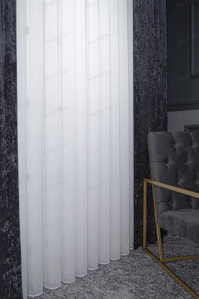 Bambu Serisi Parla Desen Ekru Tül Perde