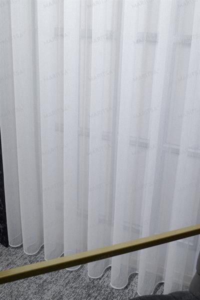 Bambu Serisi Pera Desen Ekru Tül Perde