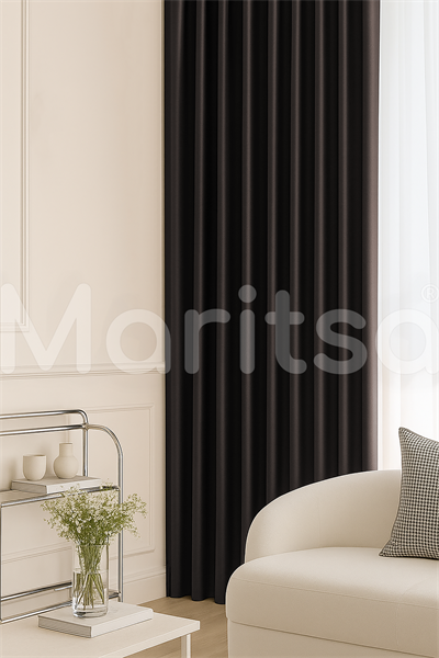 Blackout Serisi Acı Kahve Işık Geçirmez Fon Perde - Karartma Güneşlik Perde