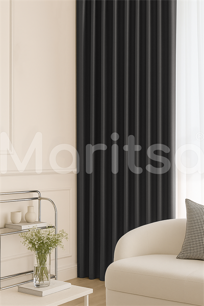 Blackout Serisi Antrasit Işık Geçirmez Fon Perde - Güneşlik