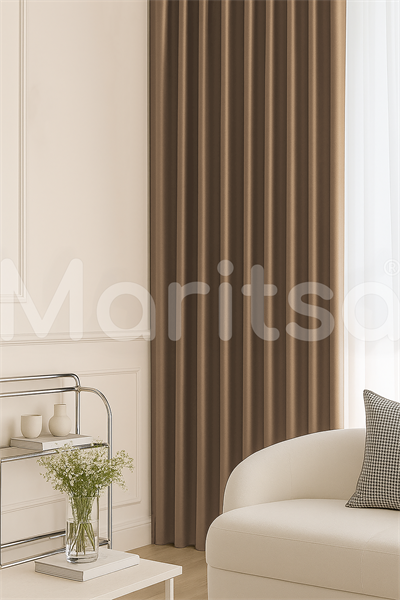 Blackout Serisi Camel Işık Geçirmez Fon Perde - Karartma Güneşlik Perde