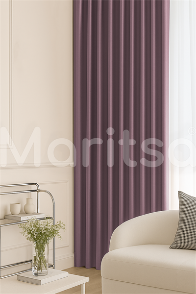 Blackout Serisi Gül Kurusu Işık Geçirmez Fon Perde - Karartma Güneşlik Perde