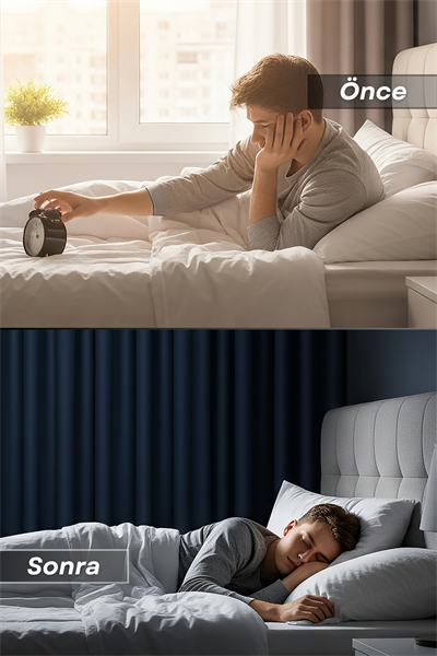 Blackout Serisi Gül Kurusu Işık Geçirmez Fon Perde - Karartma Güneşlik Perde