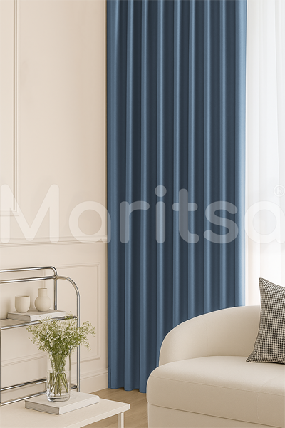 Blackout Serisi İndigo Işık Geçirmez Fon Perde - Karartma Güneşlik Perde