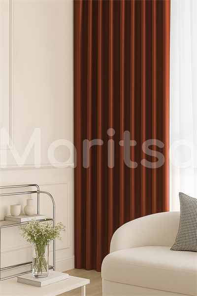 Blackout Serisi Kiremit Işık Geçirmez Fon Perde - Karartma Güneşlik Perde