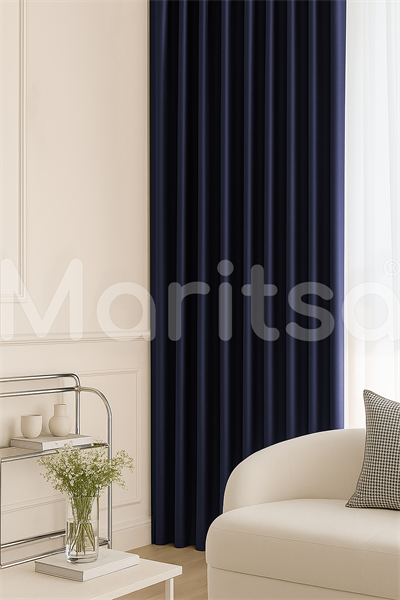 Blackout Serisi Lacivert Işık Geçirmez Fon Perde - Karartma Güneşlik Perde