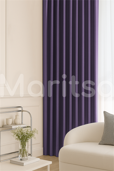 Blackout Serisi Lila Işık Geçirmez Fon Perde - Karartma Güneşlik Perde