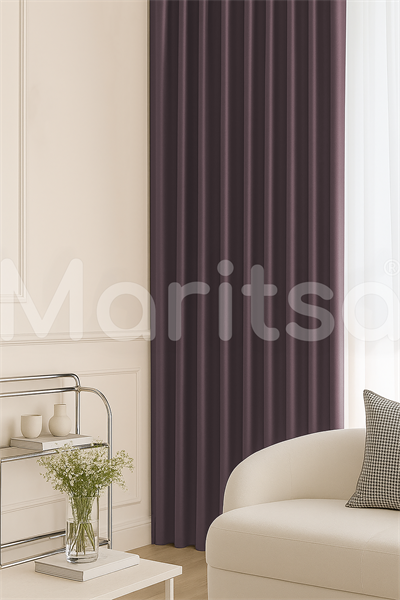 Blackout Serisi Mürdüm Işık Geçirmez Fon Perde - Karartma Güneşlik Perde