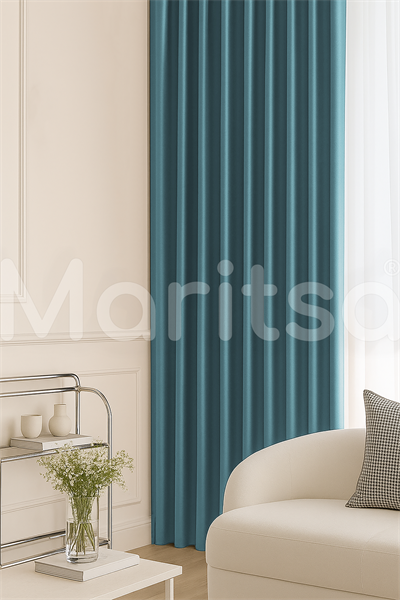 Blackout Serisi Petrol Işık Geçirmez Fon Perde - Karartma Güneşlik Perde