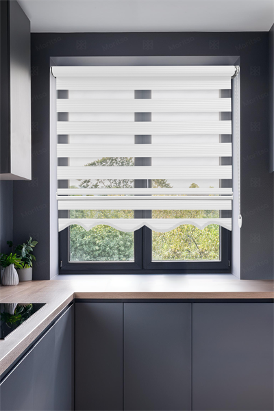 Dar Plise Beyaz Zebra Stor Perde